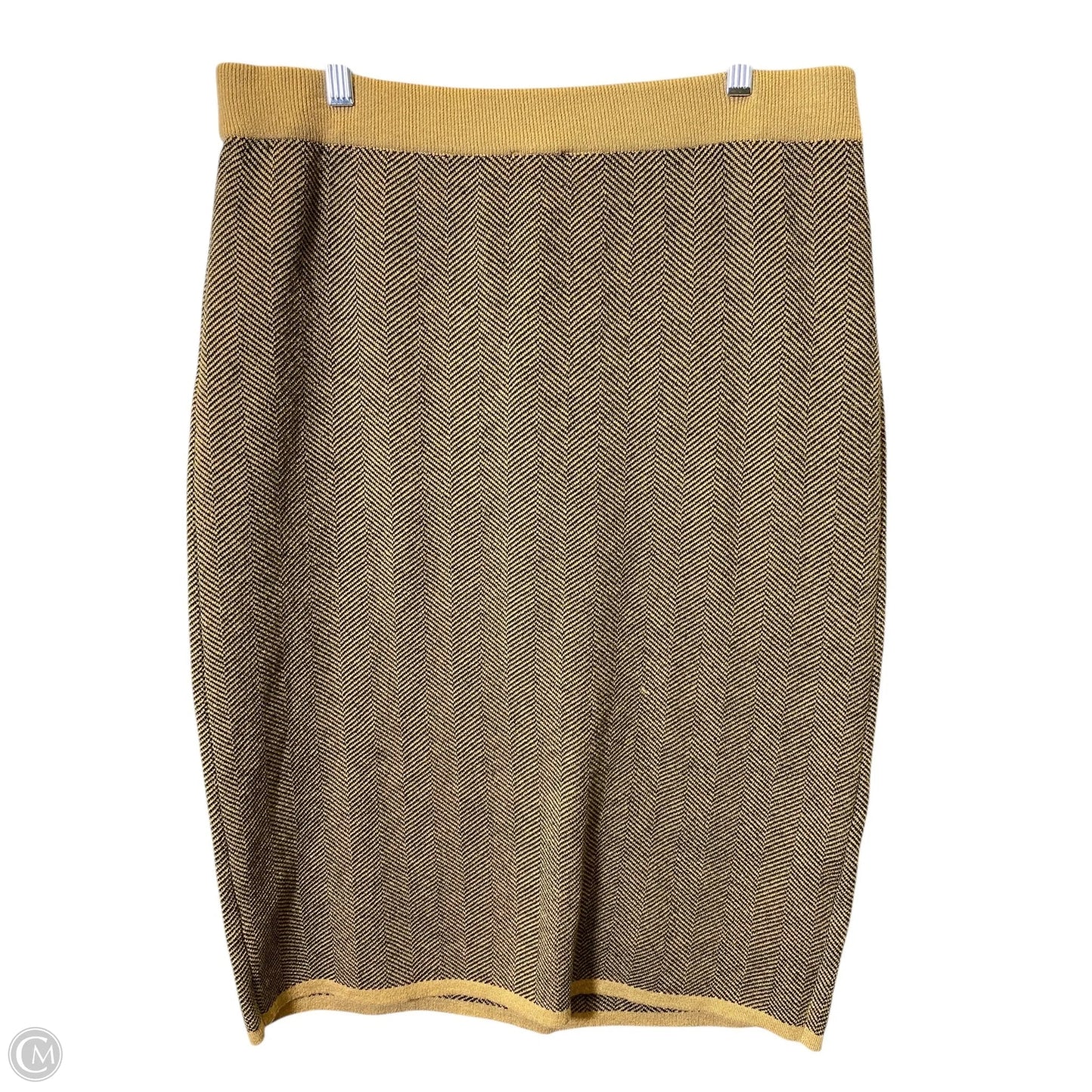 Skirt Midi By Clothes Mentor In Black & Tan, Size: Xl