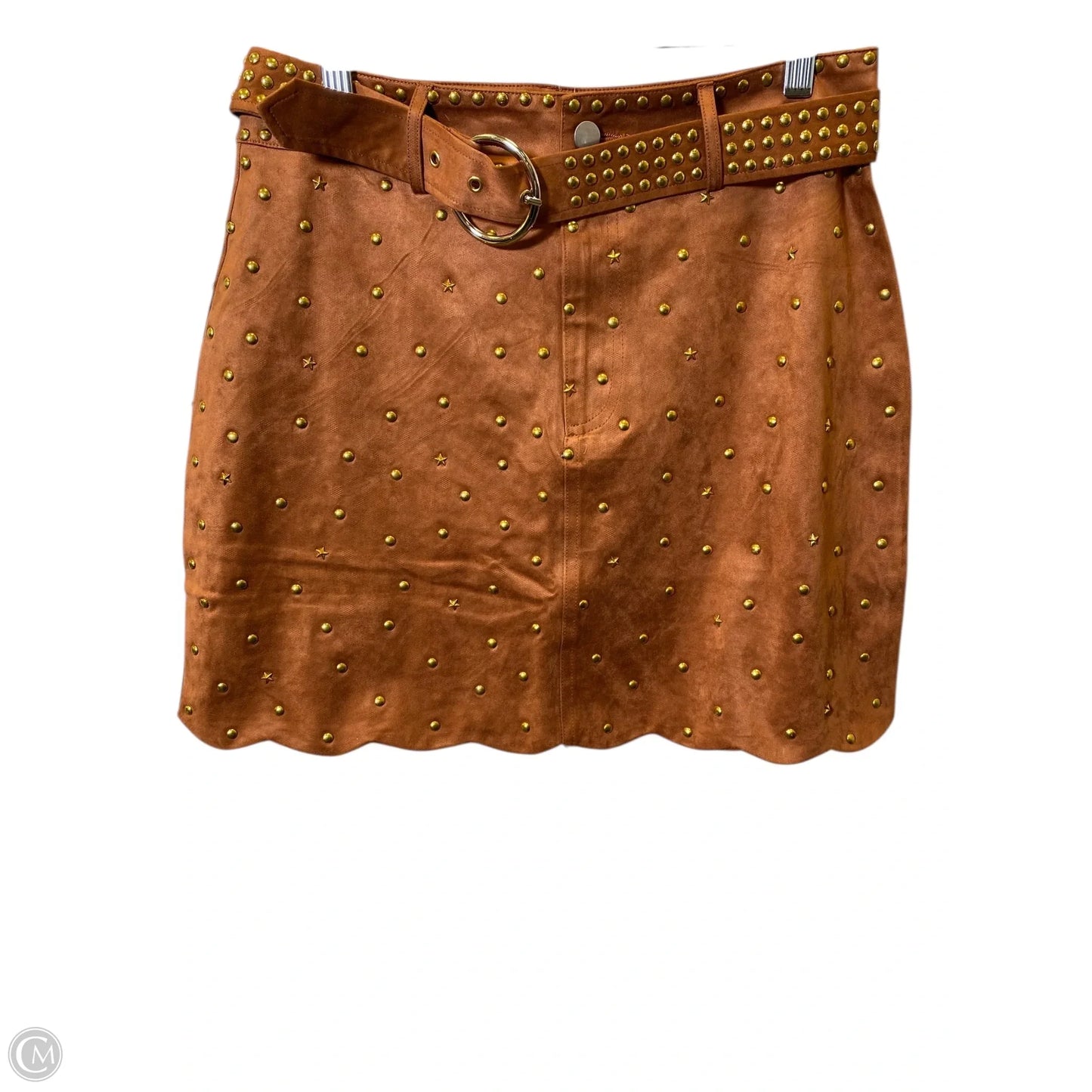 Skirt Mini & Short By Clothes Mentor In Camel, Size: L
