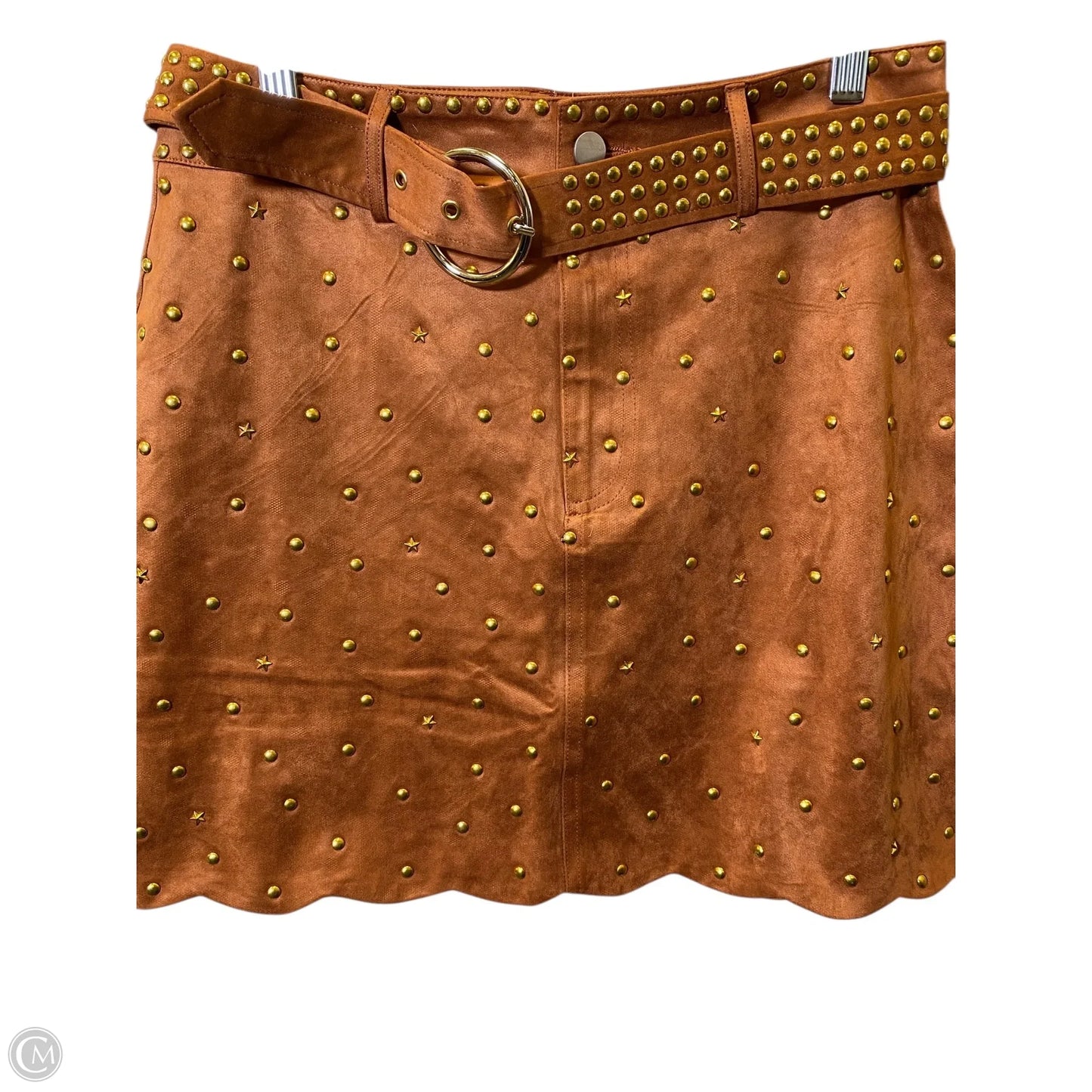 Skirt Mini & Short By Clothes Mentor In Camel, Size: L