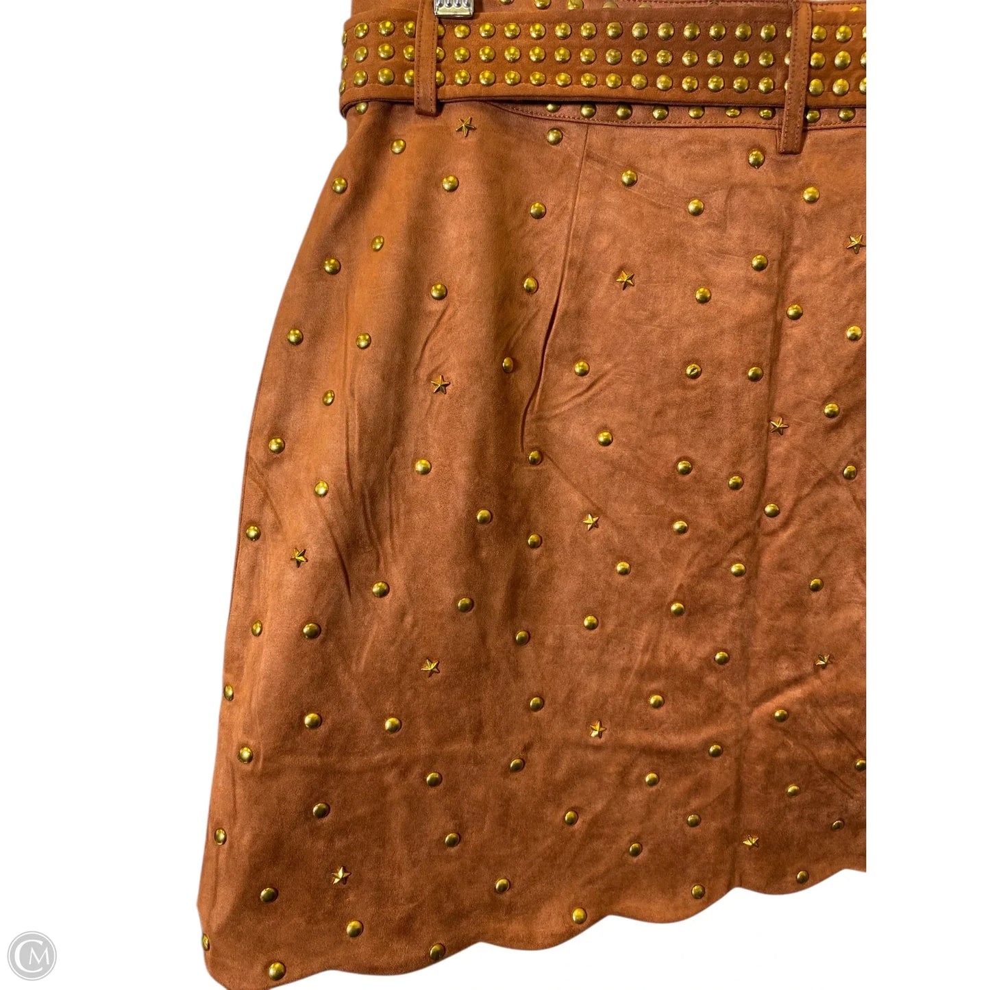 Skirt Mini & Short By Clothes Mentor In Camel, Size: L
