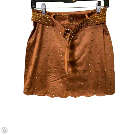 Skirt Mini & Short By Clothes Mentor In Camel, Size: M