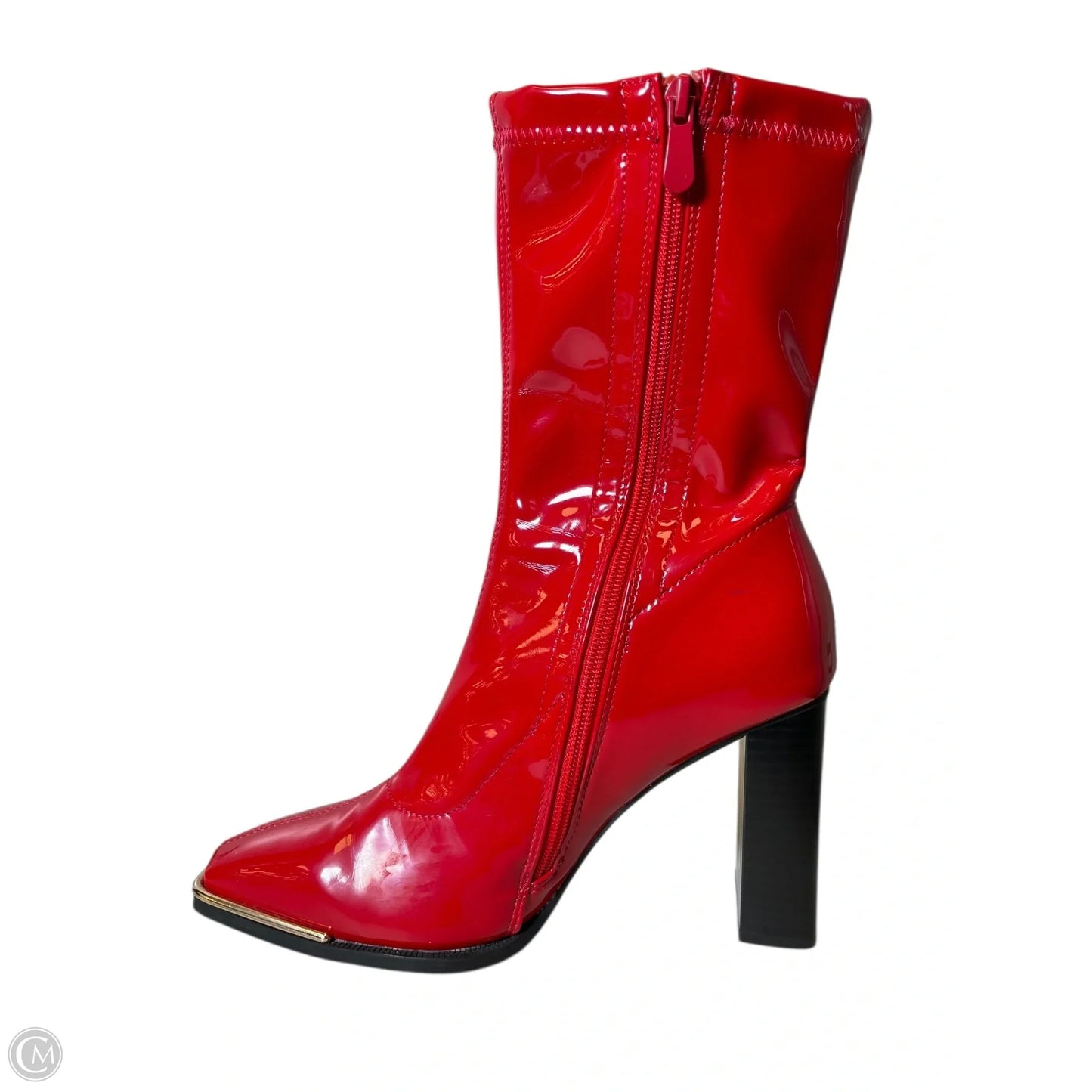 Boots Mid-calf Heels By Dream Pairs In Red, Size: 9