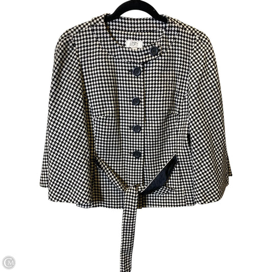 Jacket Other By Loft In Black & White, Size: 6