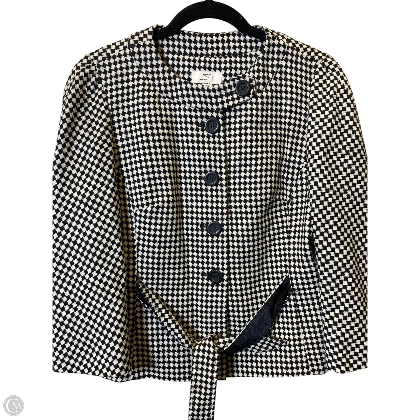 Jacket Other By Loft In Black & White, Size: 6