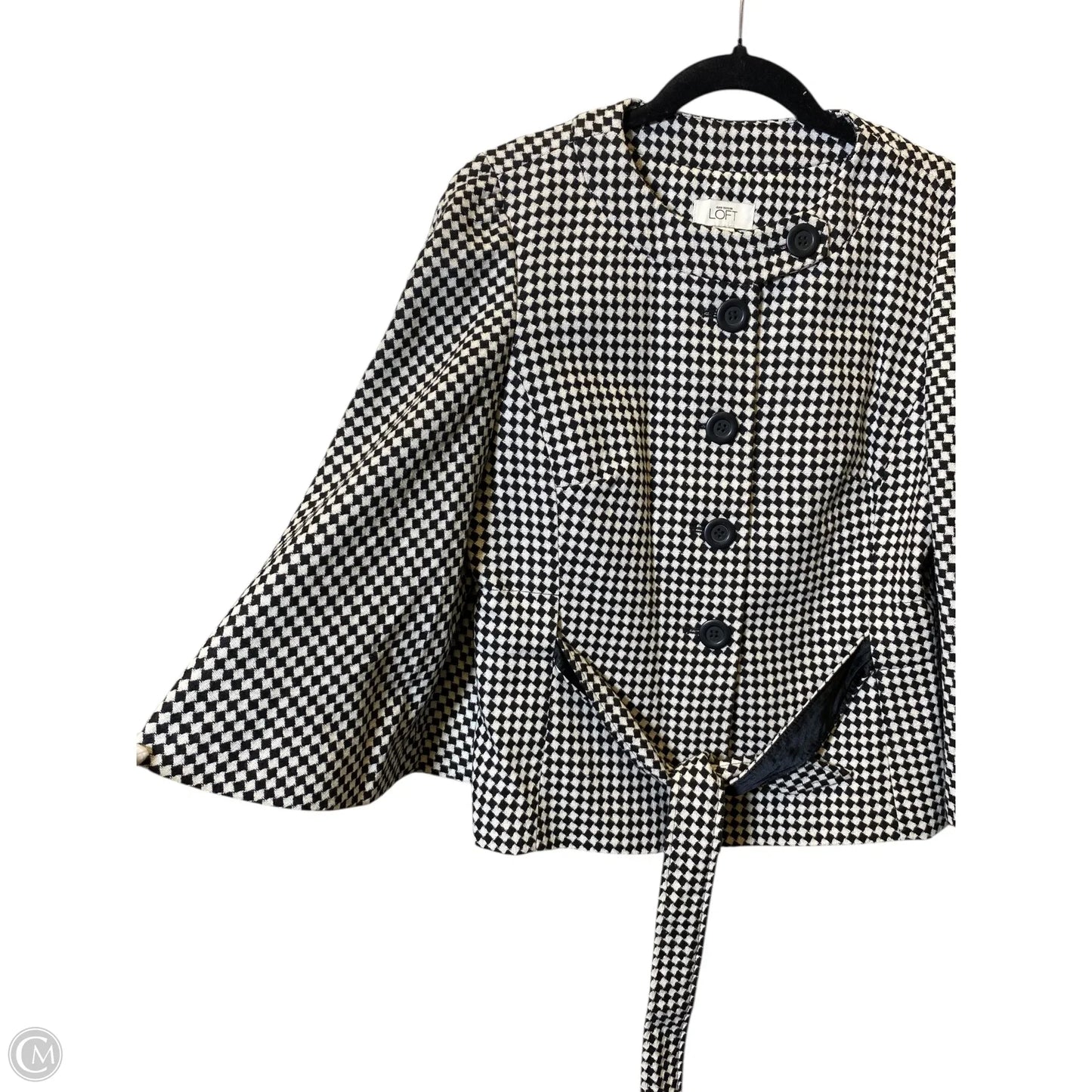 Jacket Other By Loft In Black & White, Size: 6