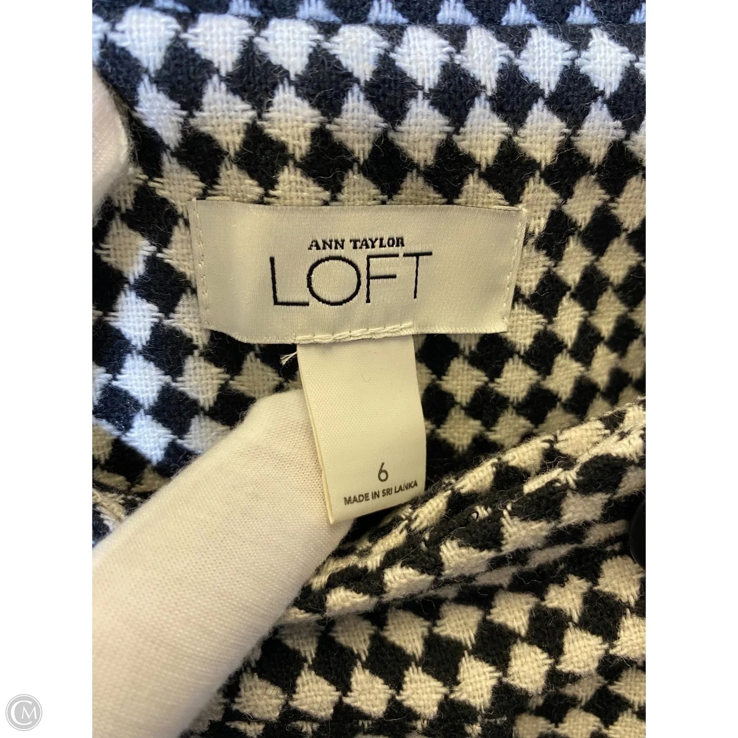 Jacket Other By Loft In Black & White, Size: 6