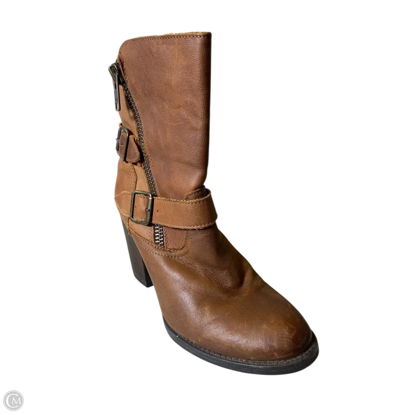 Boots Mid-calf Heels By Steve Madden In Brown, Size: 9