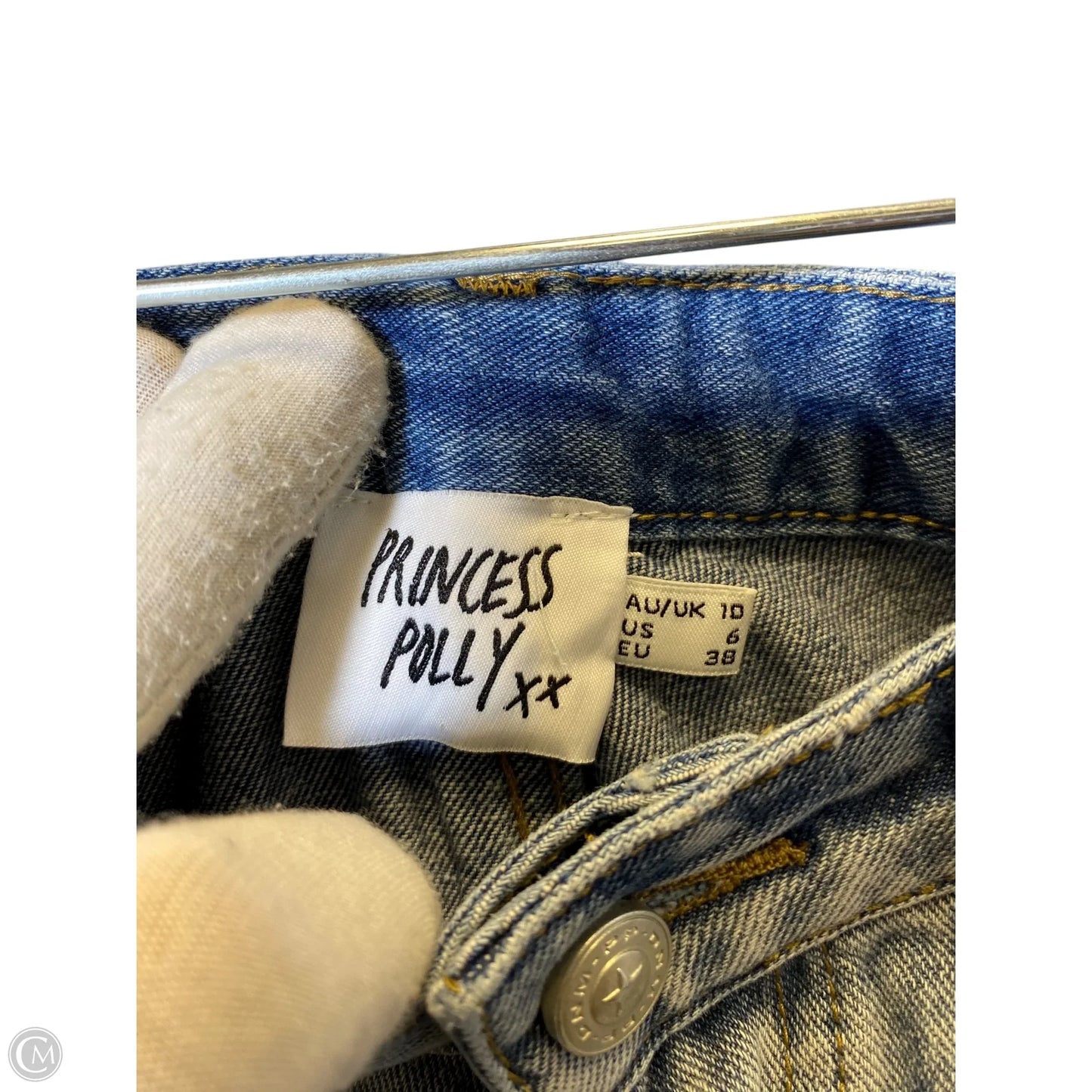 Jeans Straight By Princess Polly In Blue Denim, Size: 6