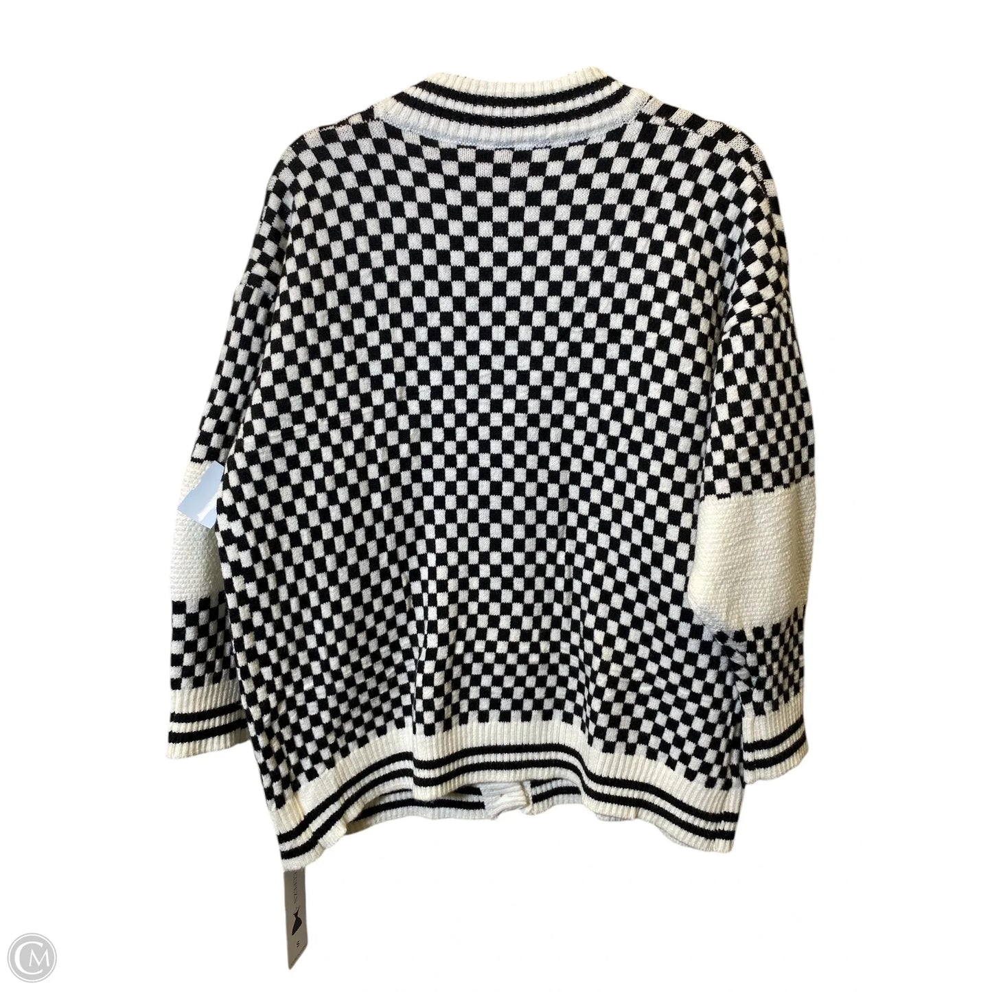 Sweater By Clothes Mentor In Checkered Pattern, Size: S