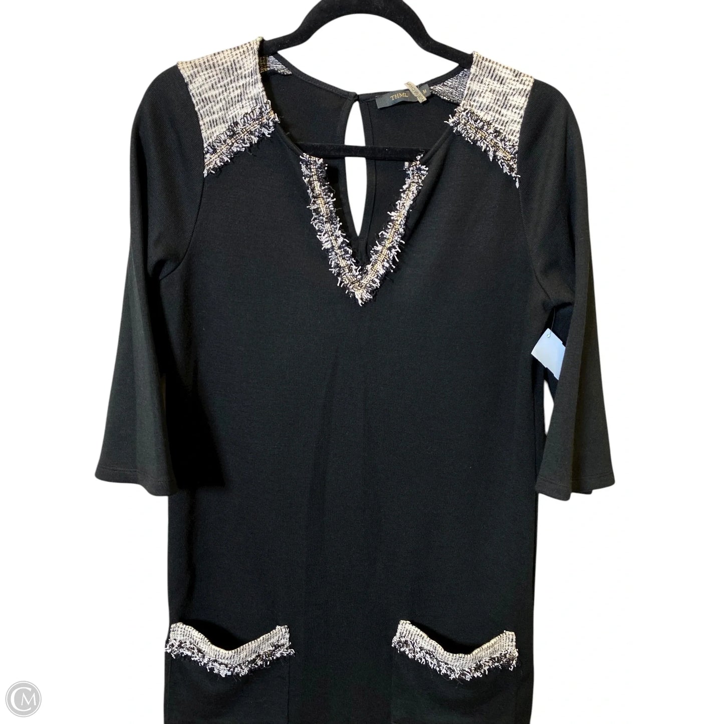 Dress Sweater By Thml In Black & White, Size: M