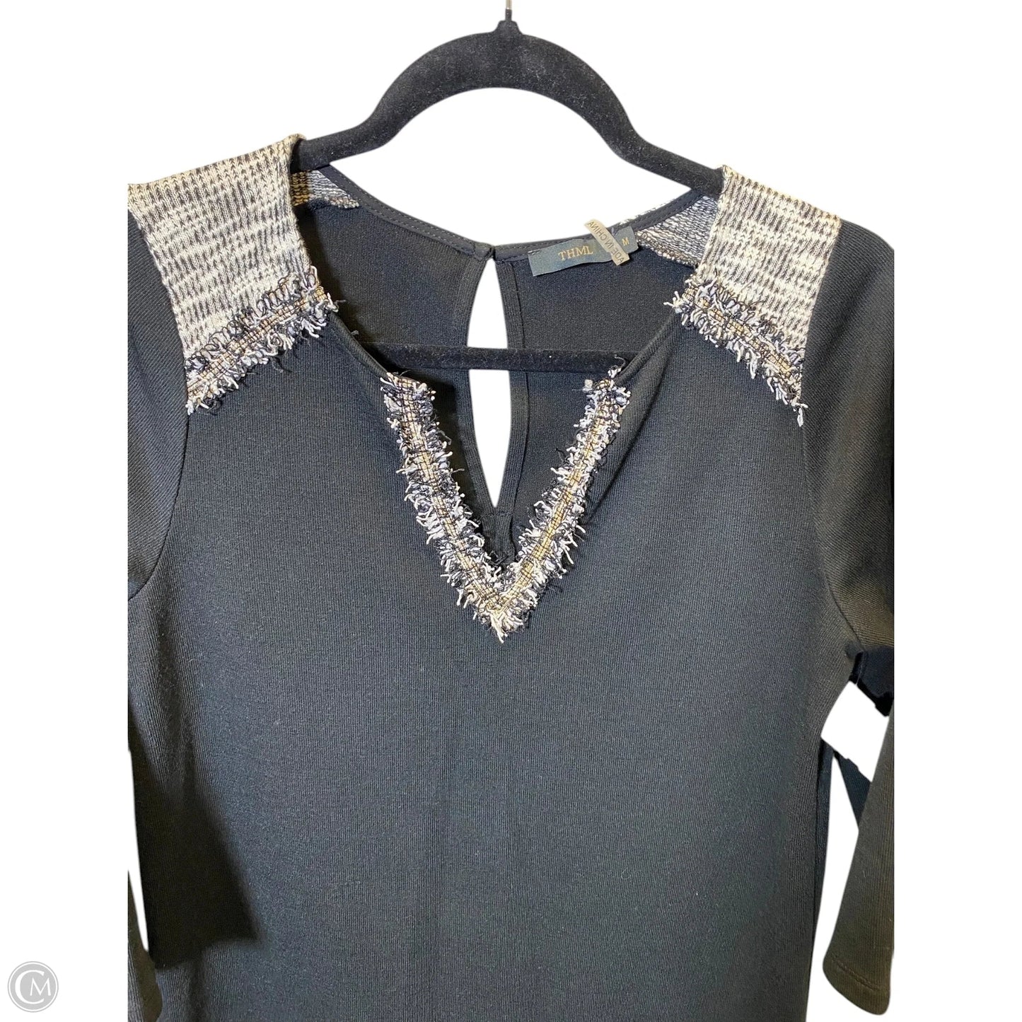 Dress Sweater By Thml In Black & White, Size: M