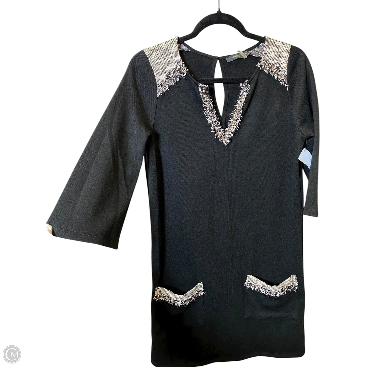 Dress Sweater By Thml In Black & White, Size: M