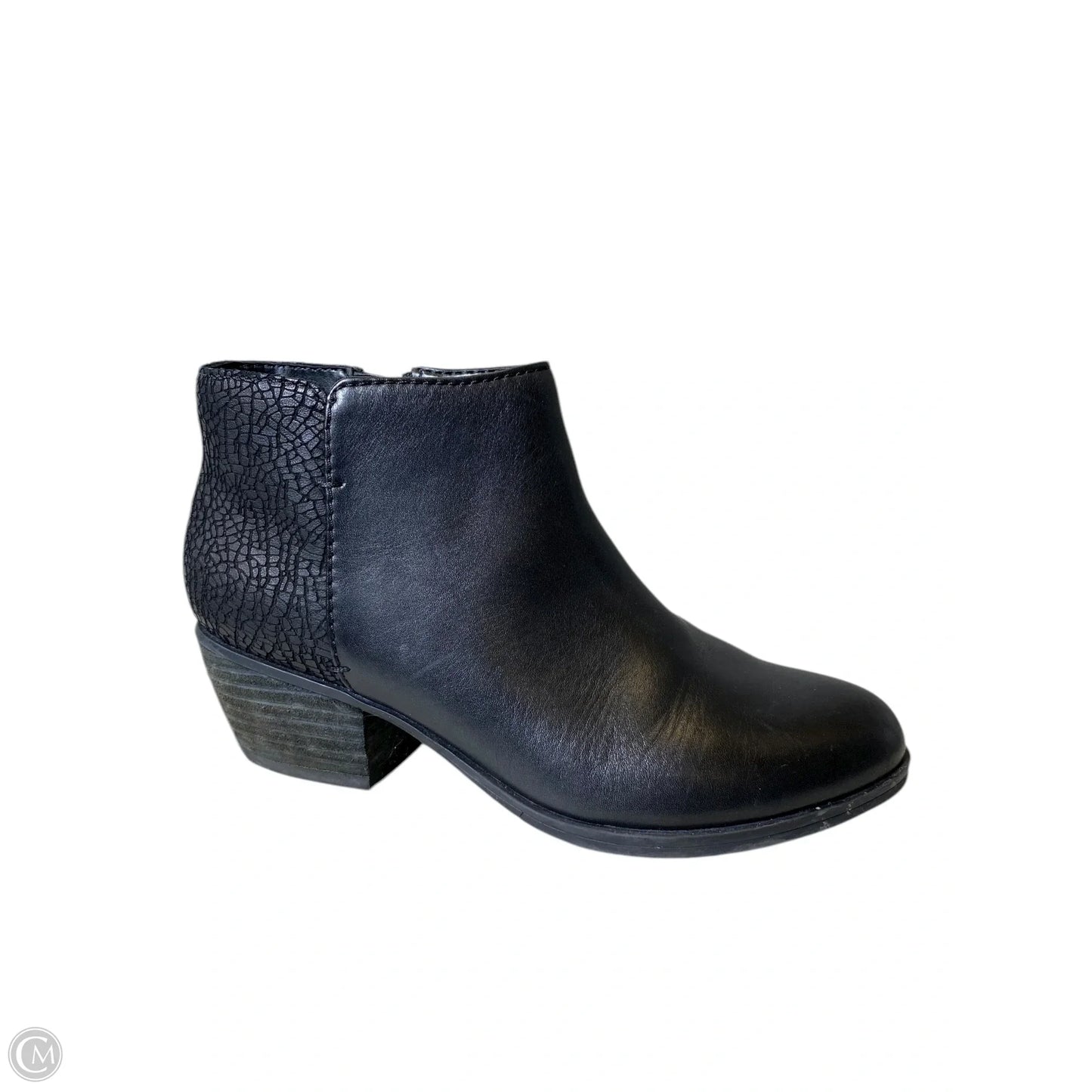 Boots Ankle Heels By Clarks In Black, Size: 7.5