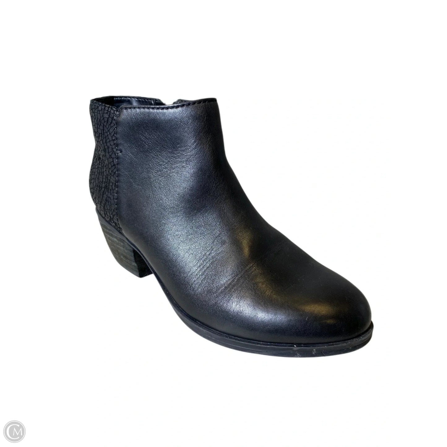 Boots Ankle Heels By Clarks In Black, Size: 7.5