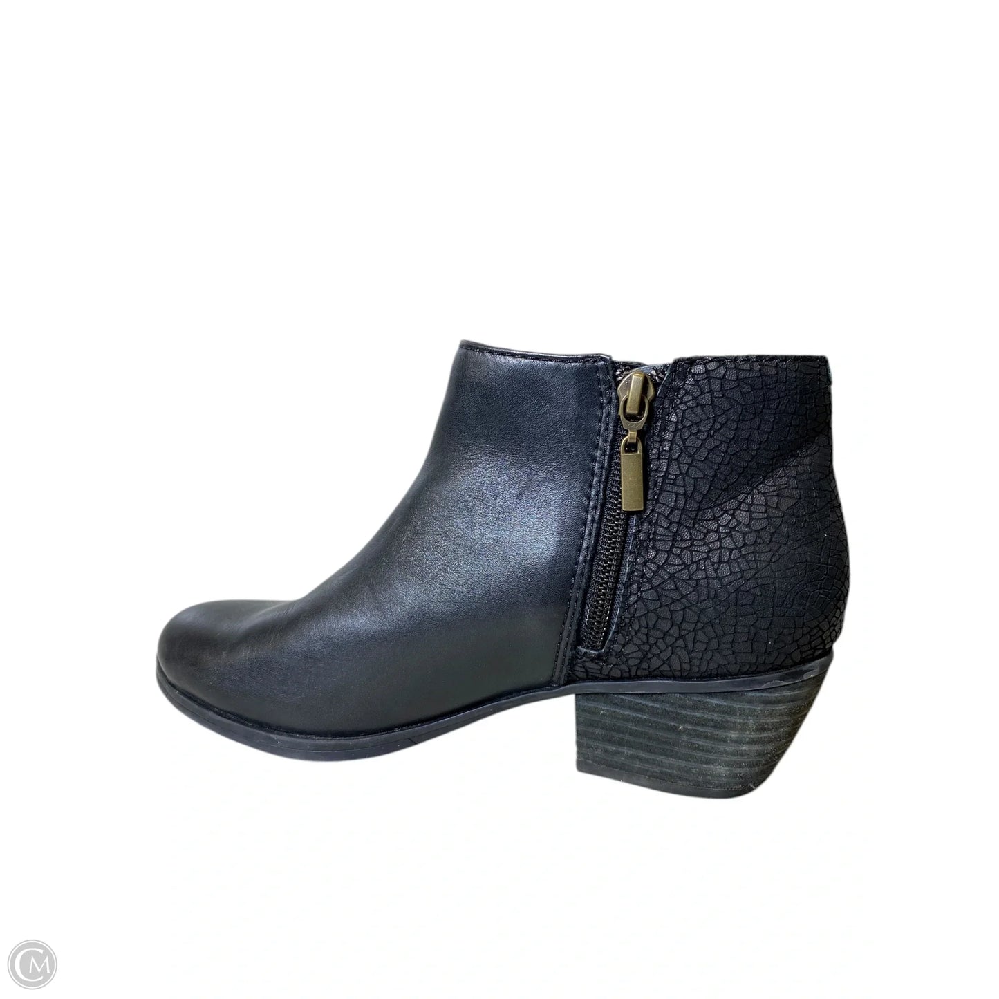 Boots Ankle Heels By Clarks In Black, Size: 7.5