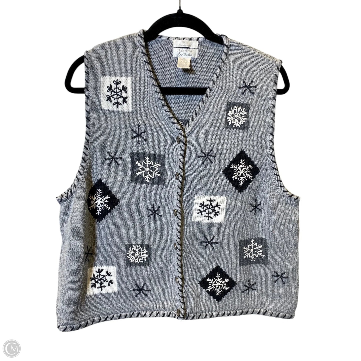 Vest Sweater By Christopher And Banks In Multi-colored, Size: Xl