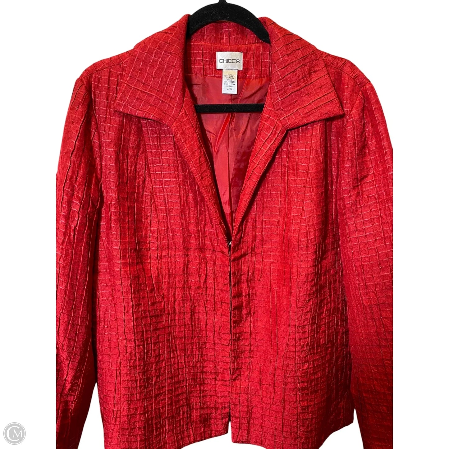 Blazer By Chicos In Red, Size: L