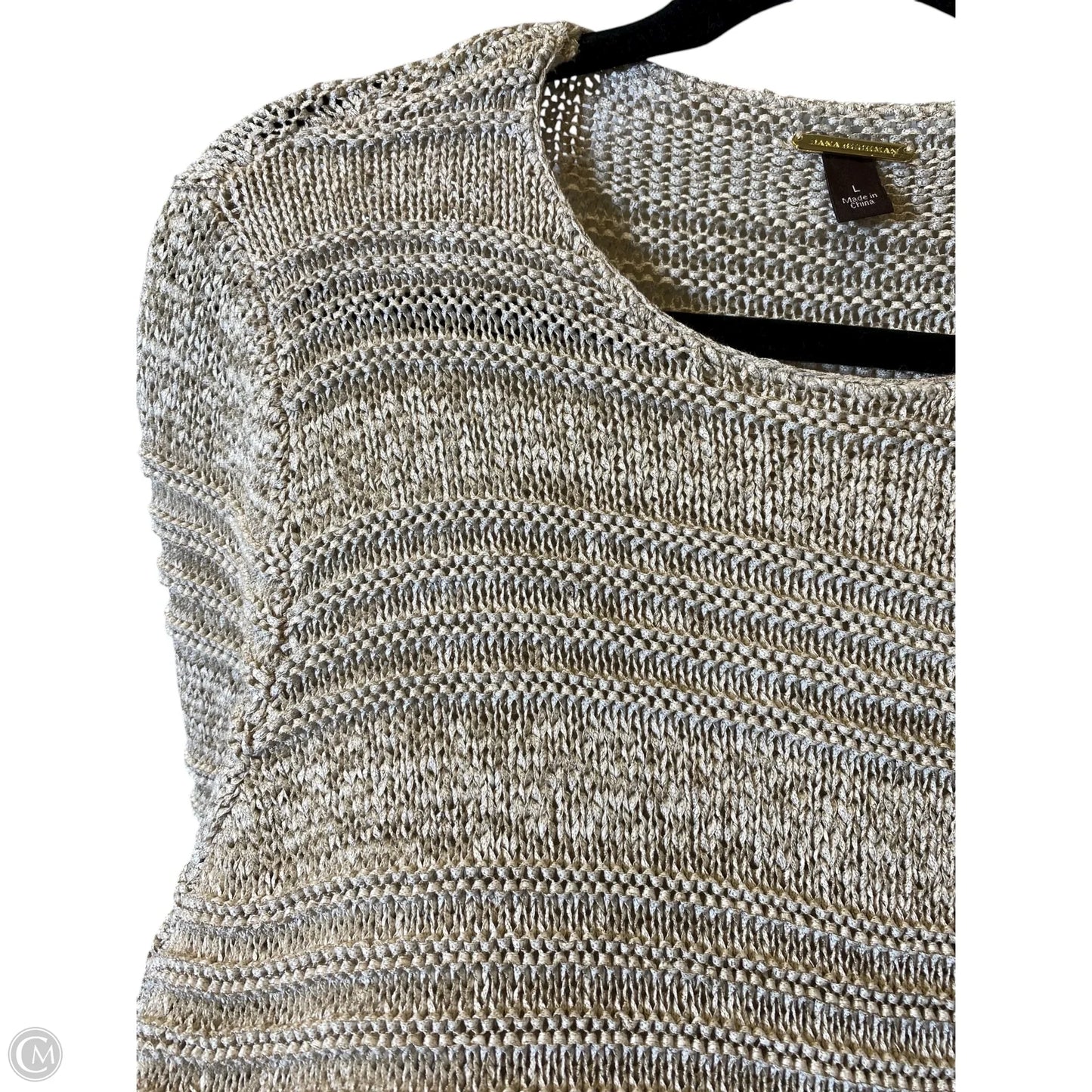 Sweater By Dana Buchman In Beige, Size: L