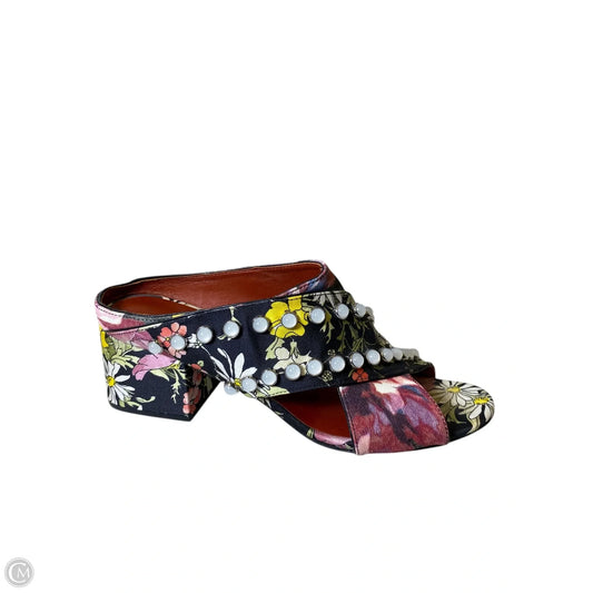 Shoes Heels Block By Clothes Mentor In Floral Print, Size: 8.5