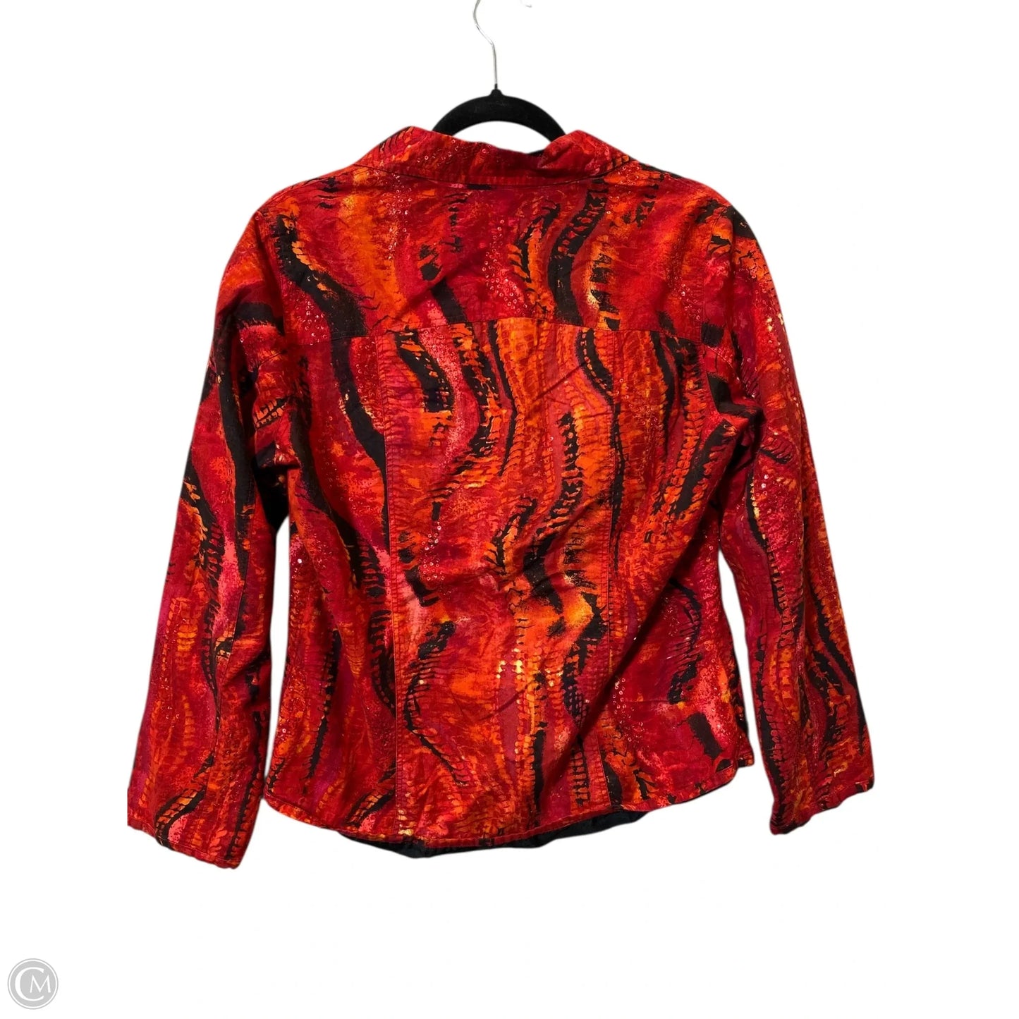 Top Long Sleeve By Chicos In Multi-colored, Size: M