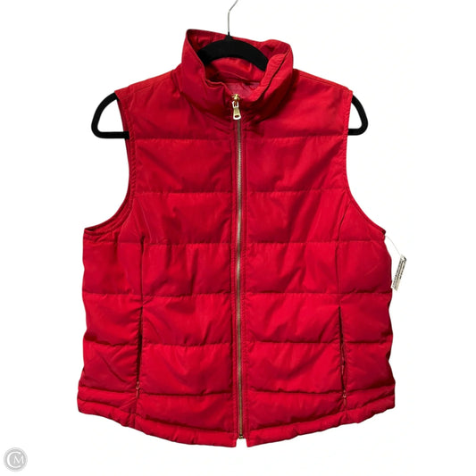 Vest Puffer & Quilted By Talbots In Red, Size: M