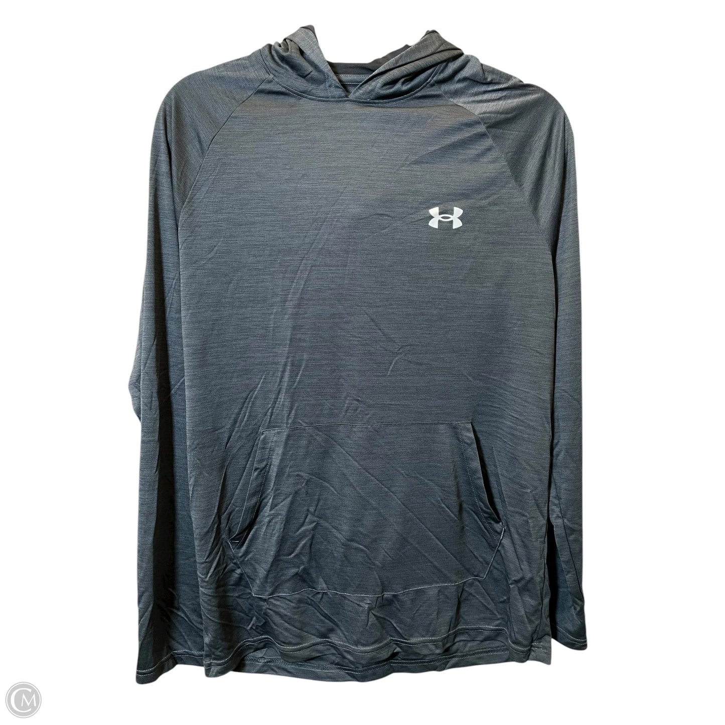 Athletic Sweatshirt Hoodie By Under Armour In Grey, Size: M