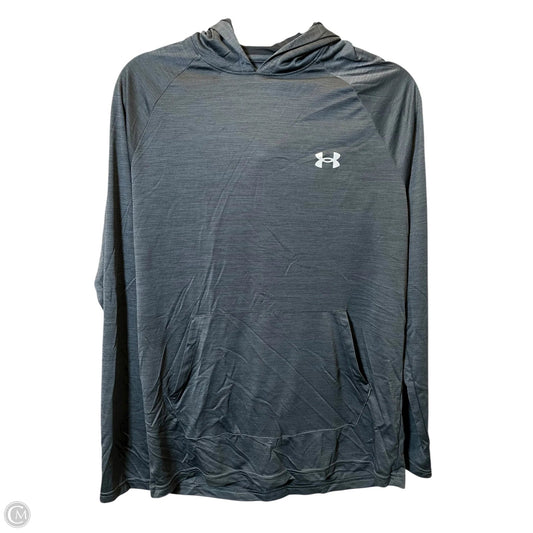 Athletic Sweatshirt Hoodie By Under Armour In Grey, Size: M