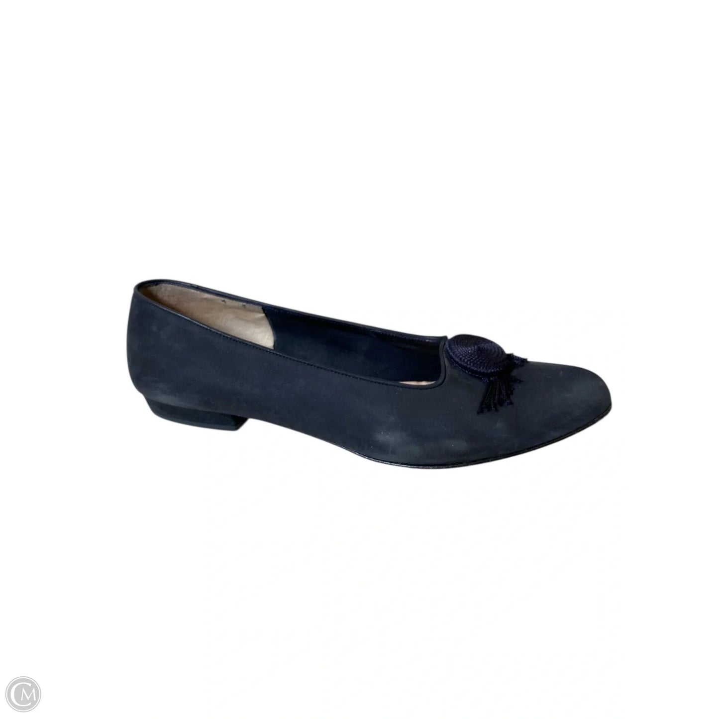 Shoes Luxury Designer By Ferragamo In Navy, Size: 10
