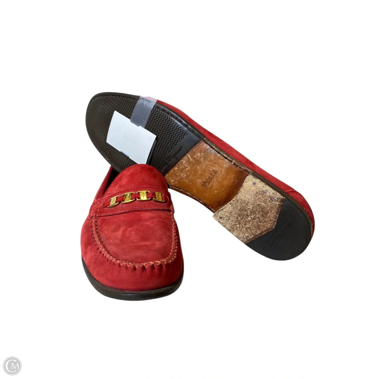 Shoes Luxury Designer By Ferragamo In Red, Size: 10