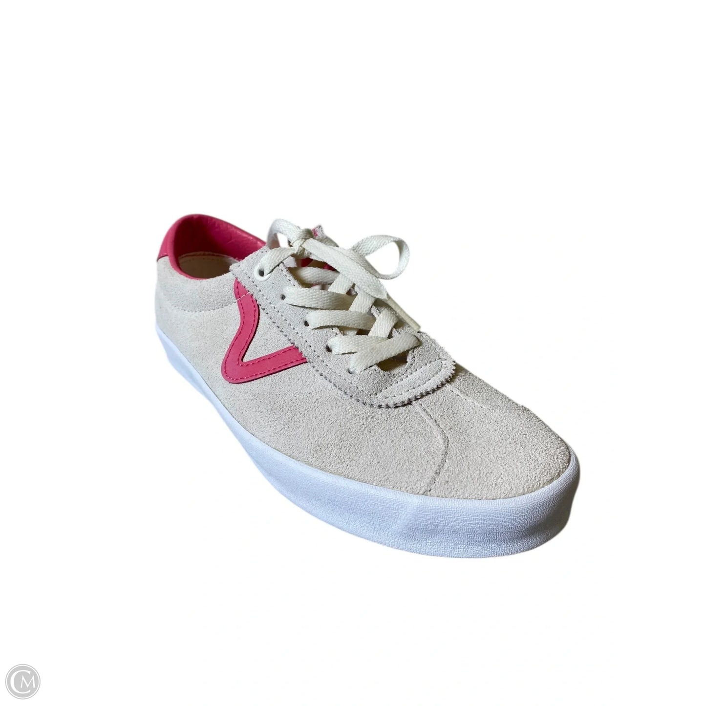 Shoes Flats By Vans In Cream & Pink, Size: 8