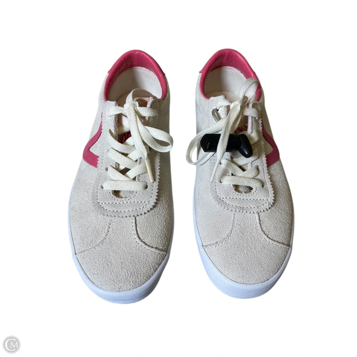 Shoes Flats By Vans In Cream & Pink, Size: 8