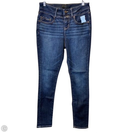 Jeans Skinny By Buckle Black In Blue Denim, Size: 6