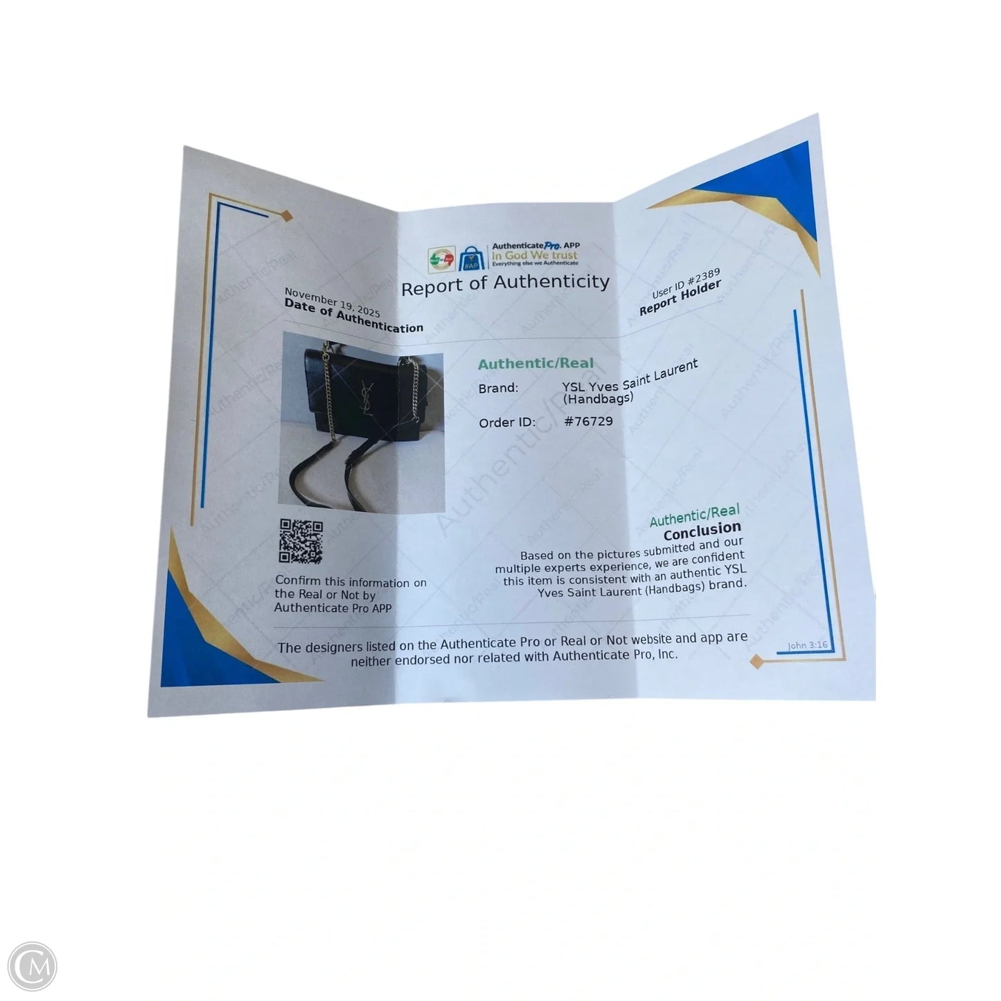 Crossbody Luxury Designer By Yves Saint Laurent, Size: Medium