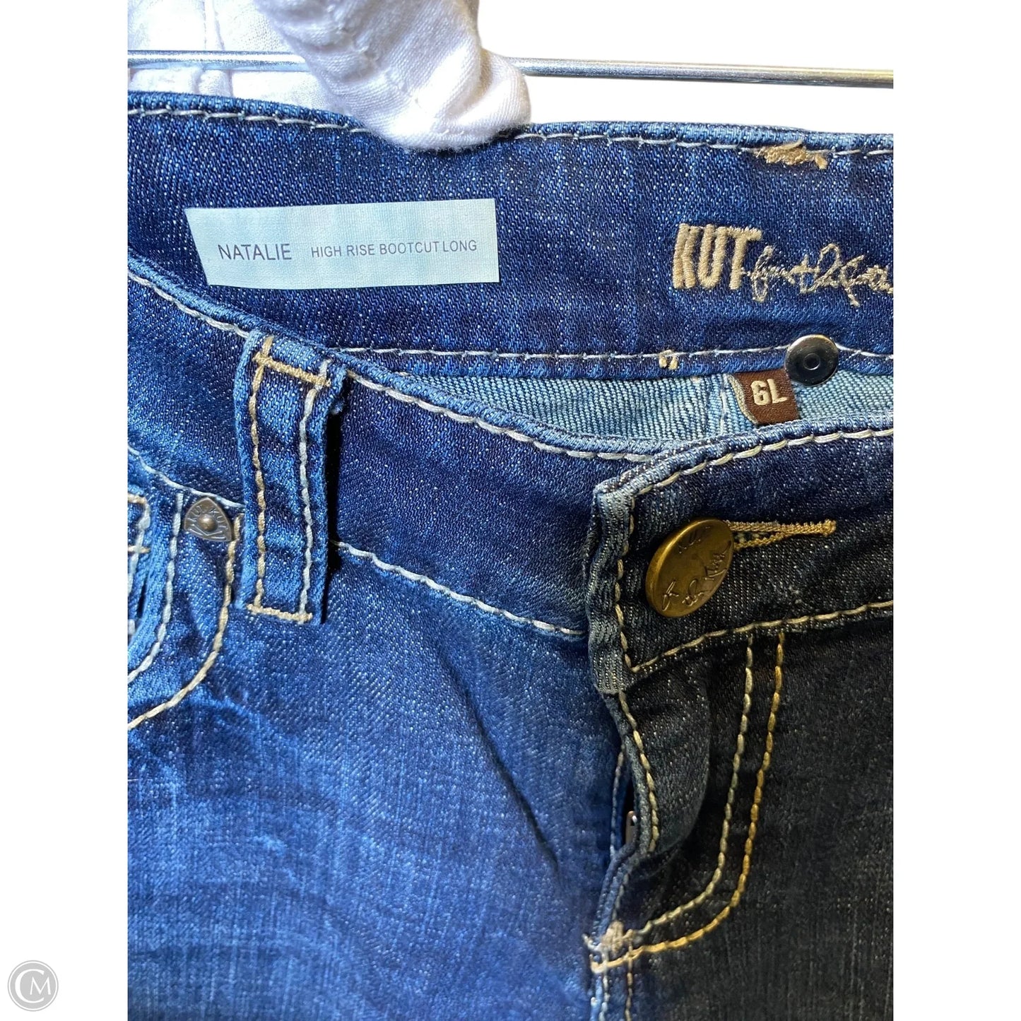 Jeans Flared By Kut In Blue Denim, Size: 6l