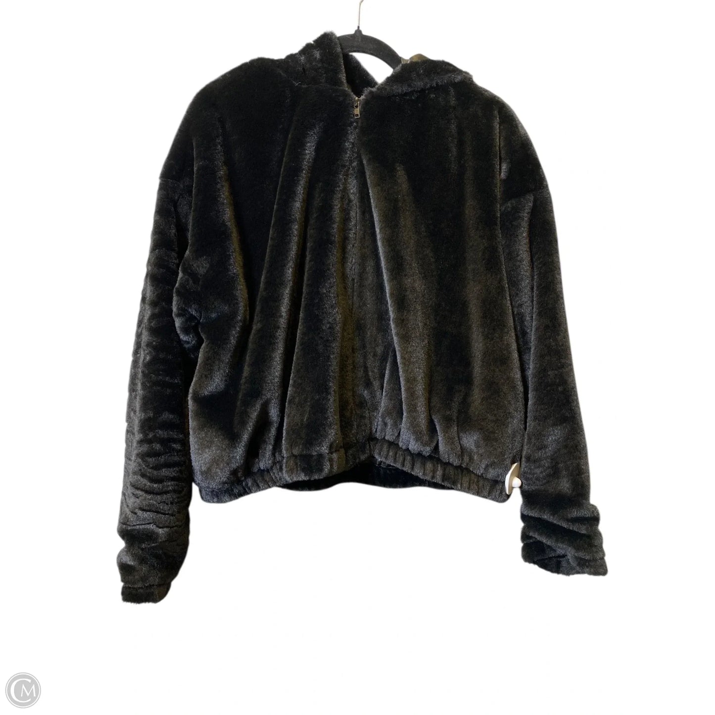 Jacket Faux Fur & Sherpa By Clothes Mentor In Black, Size: 2x