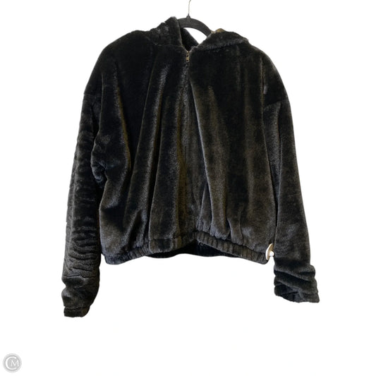 Jacket Faux Fur & Sherpa By Clothes Mentor In Black, Size: 2x