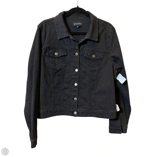 Jacket Denim By Clothes Mentor In Black, Size: 1Xl
