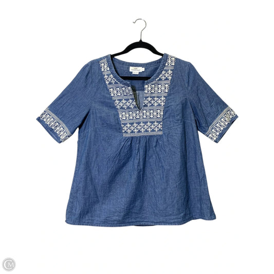 Top Short Sleeve By Vineyard Vines In Blue, Size: L