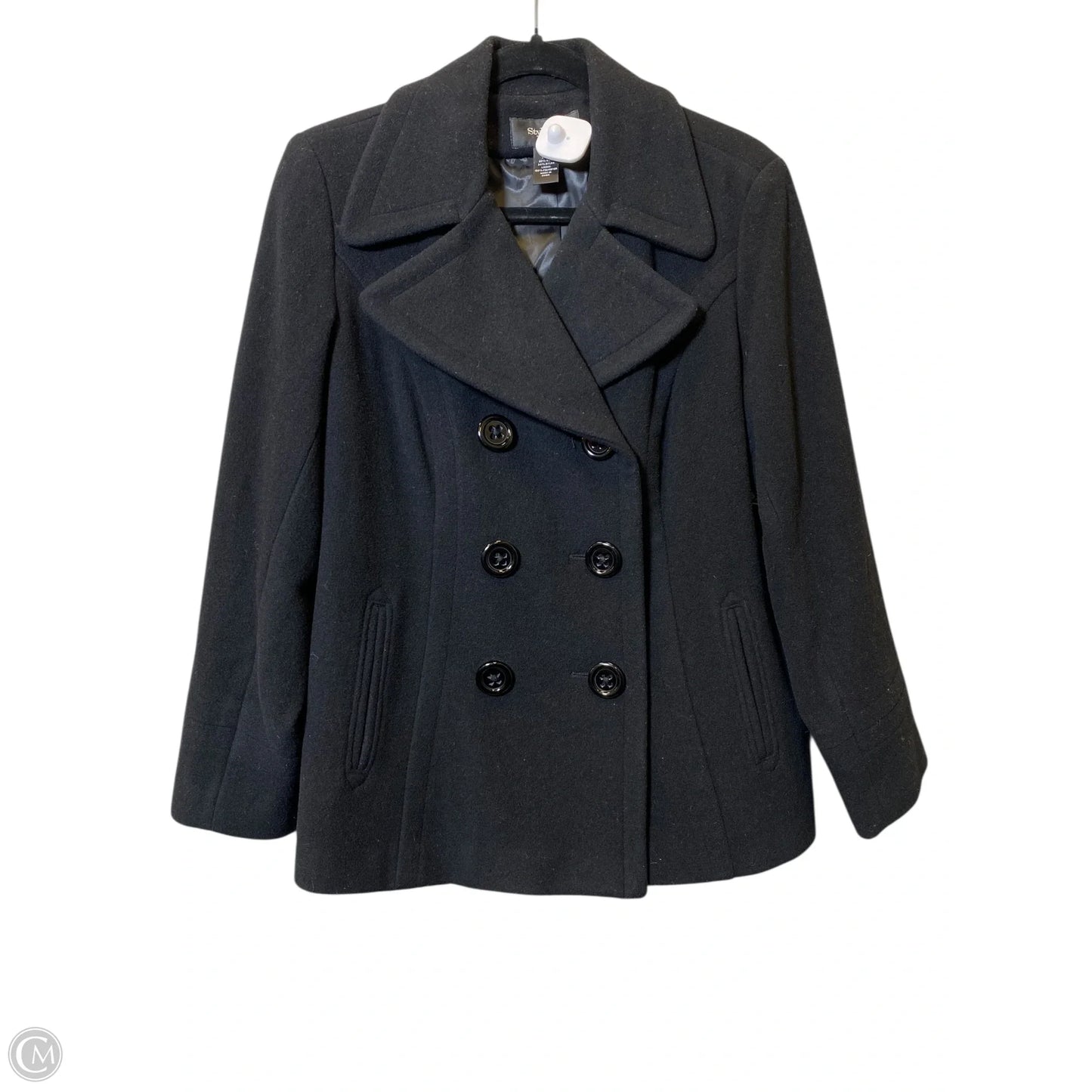 Coat Wool By Style And Company In Black, Size: Lp