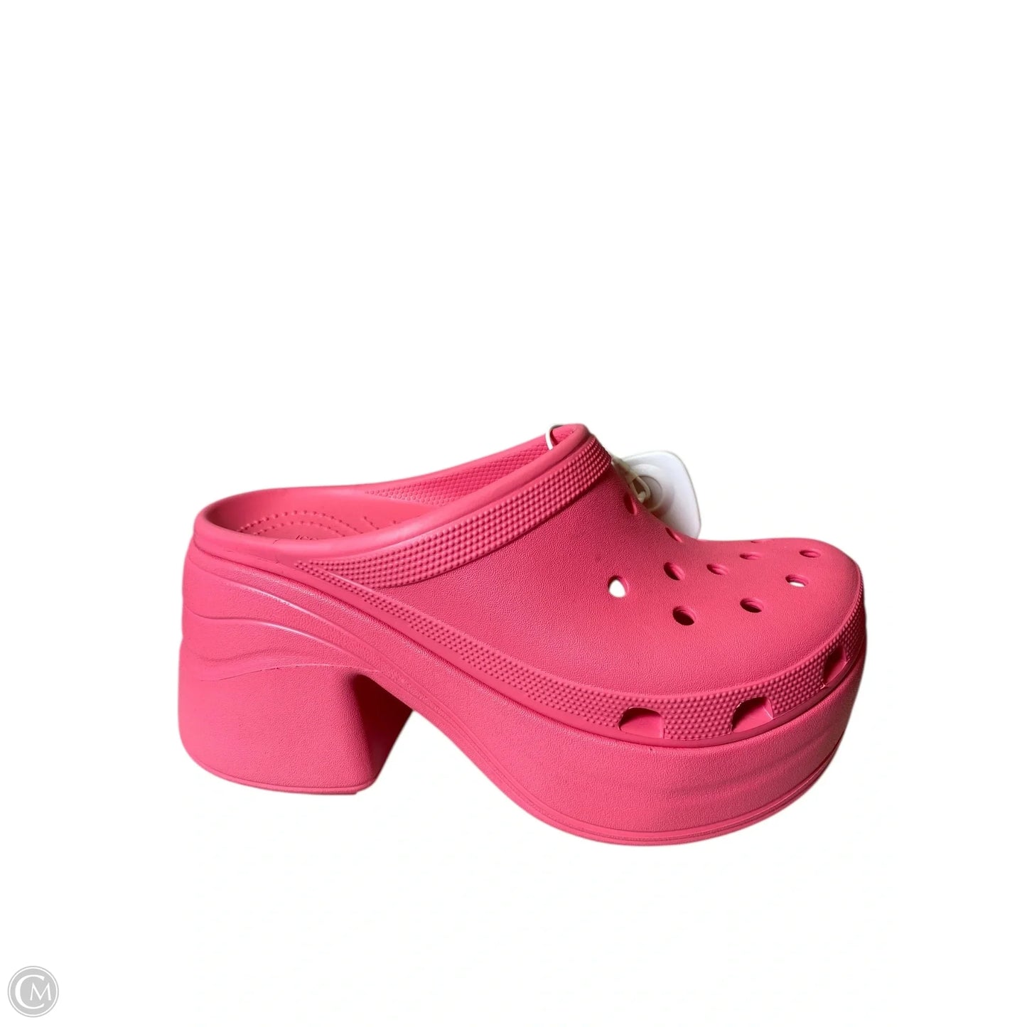 Sandals Heels Block By Crocs In Pink, Size: 10