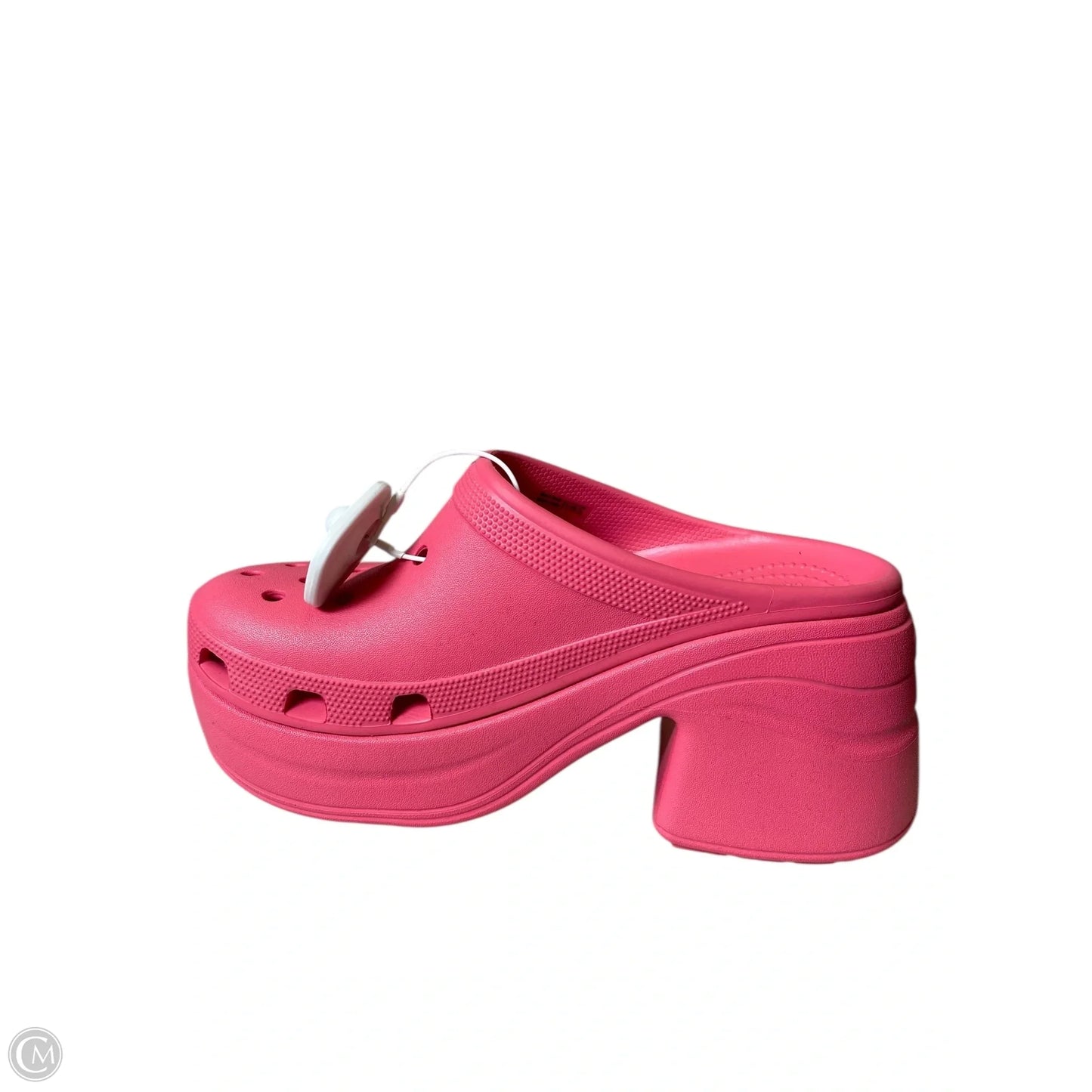 Sandals Heels Block By Crocs In Pink, Size: 10