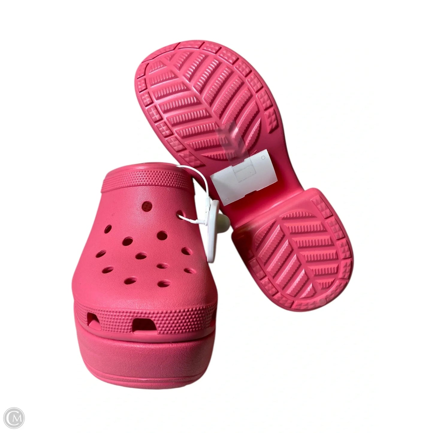 Sandals Heels Block By Crocs In Pink, Size: 10