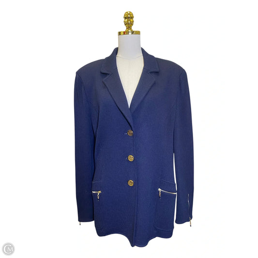 Blazer Luxury Designer By St John Collection In Navy, Size: L