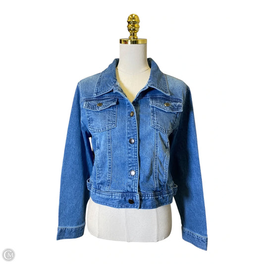 Jacket Denim By Nicole By Nicole Miller In Blue Denim, Size: Xl