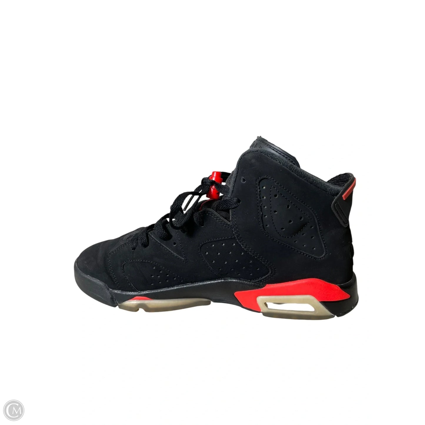 Shoes Luxury Designer By Jordan In Black & Red, Size: 6.5Y