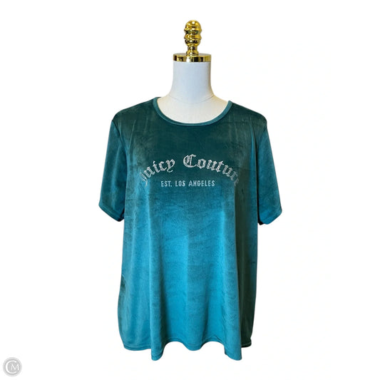 Top Short Sleeve By Juicy Couture In Green, Size: Xlarge
