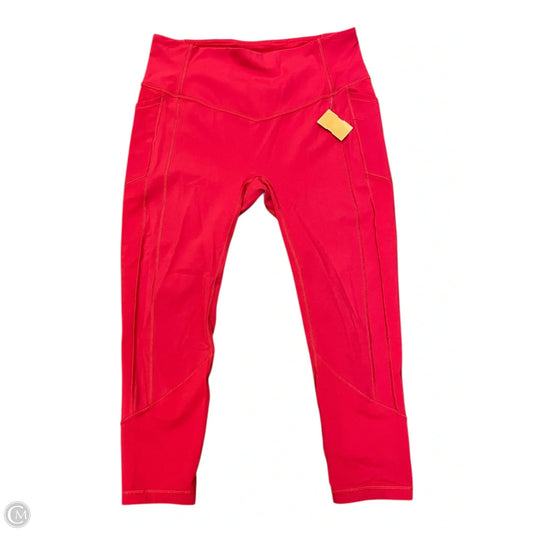 Athletic Leggings By Lululemon In Red, Size: L