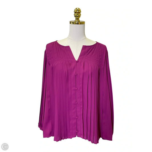 Top Long Sleeve By Nine West In Purple, Size: Xl