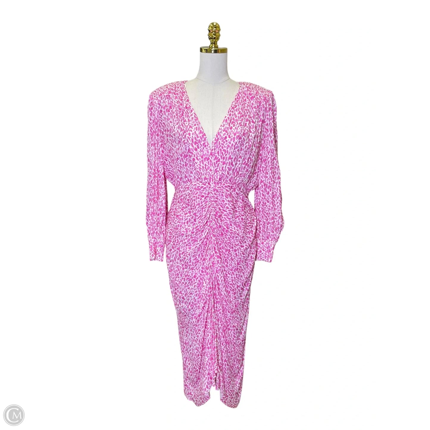 Dress Casual Maxi By Clothes Mentor In Pink & White, Size: Xl