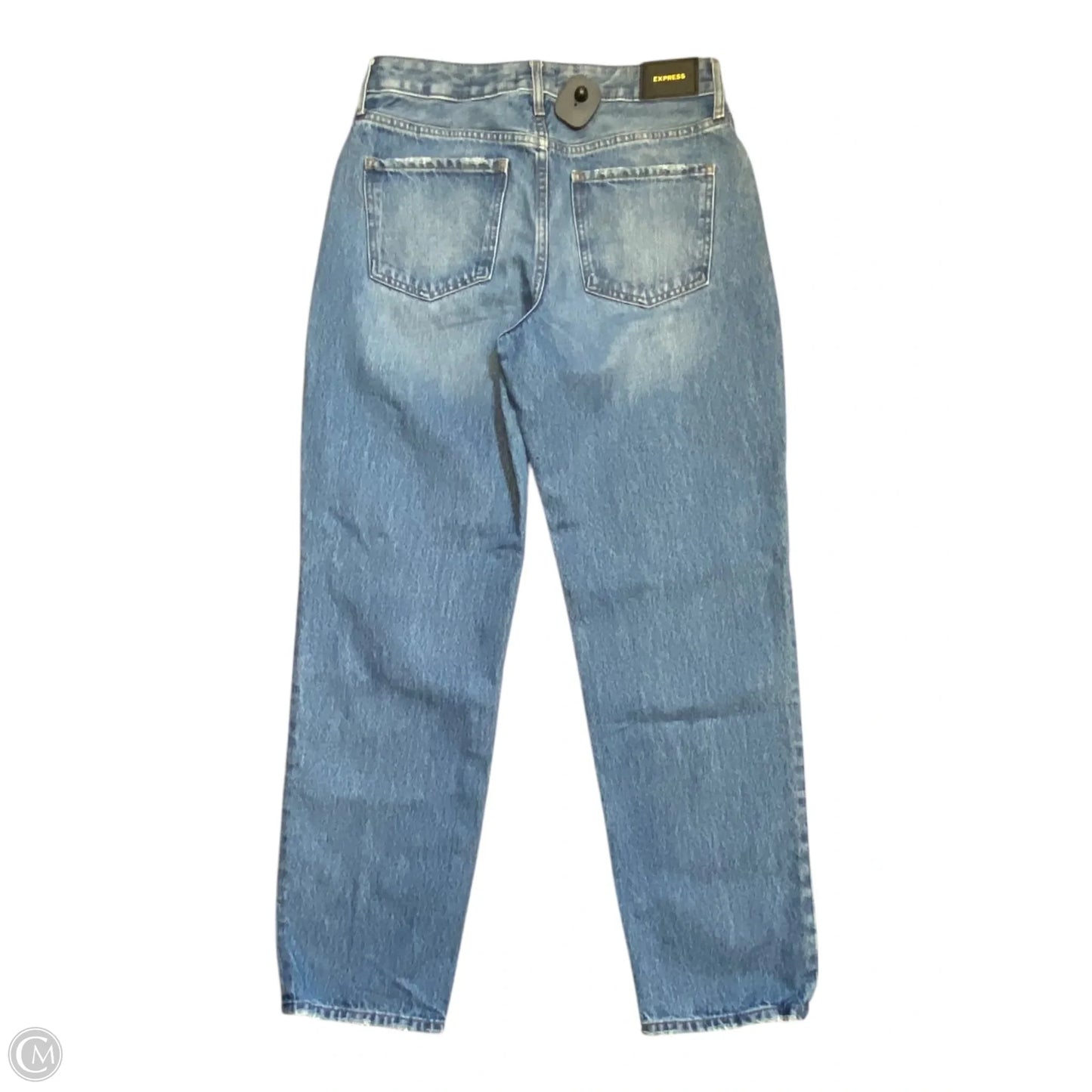 Jeans Straight By Express In Blue Denim, Size: 0